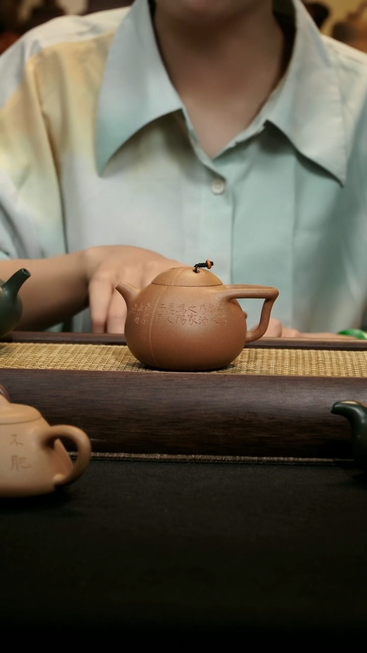 茶杯紫砂摹玉成窑椰瓢150毫升