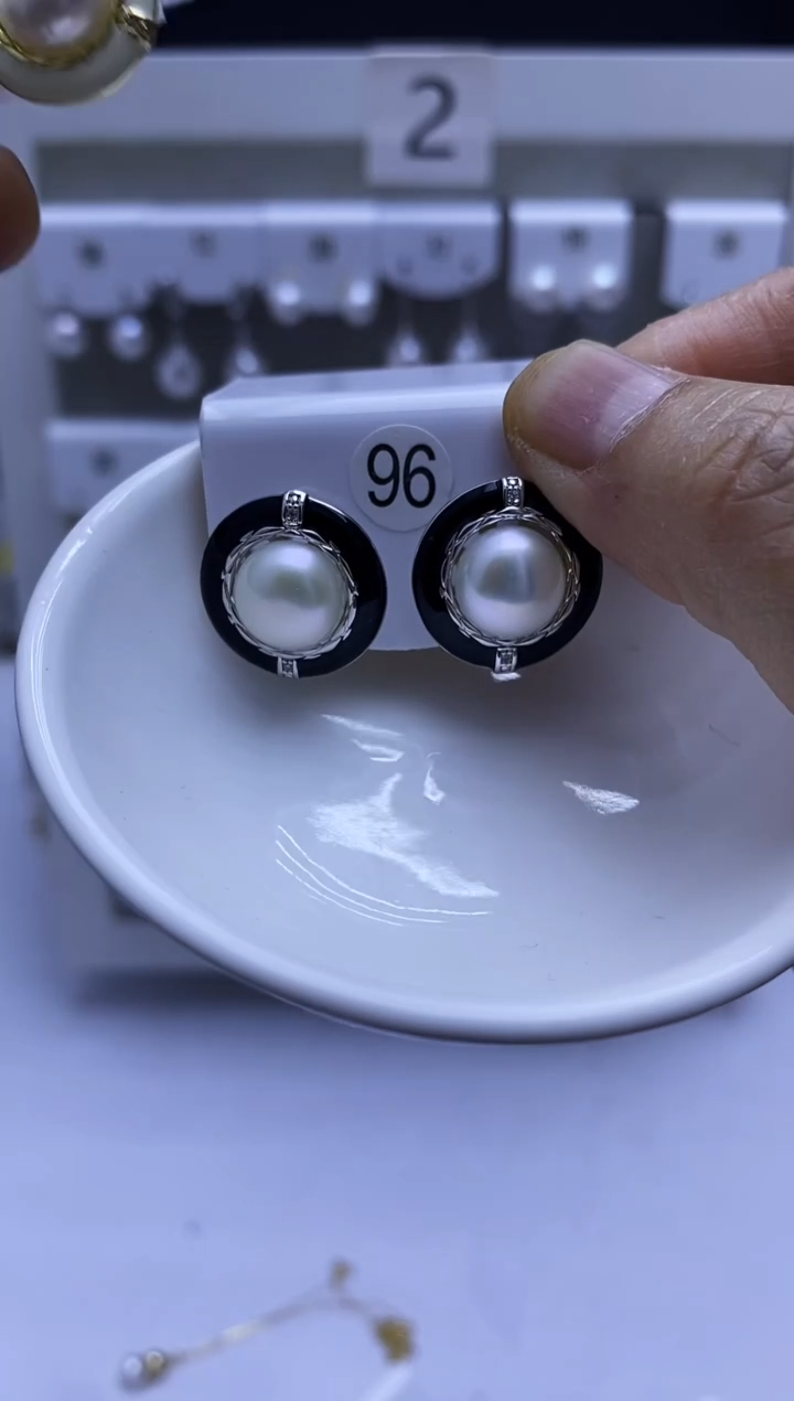 未镶嵌耳饰淡水珍珠96