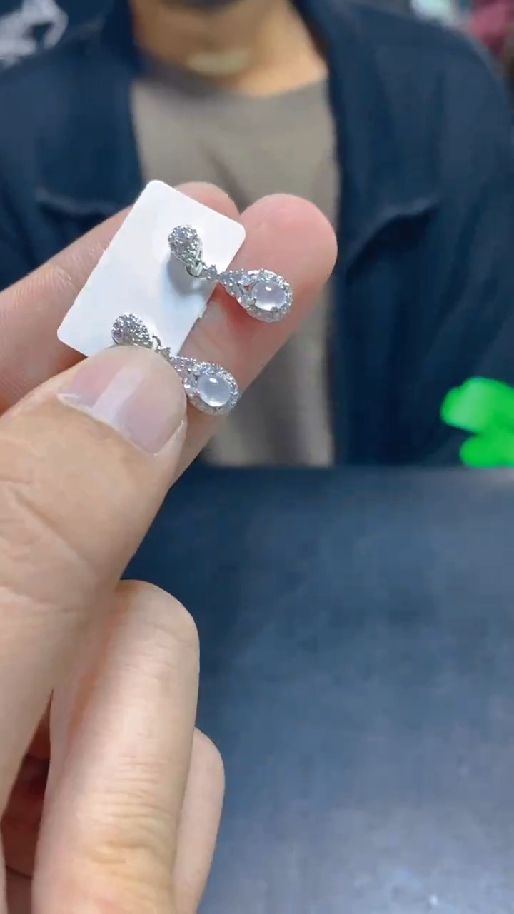 【闪购商品】翡翠耳饰未镶嵌0346640306多样性发一