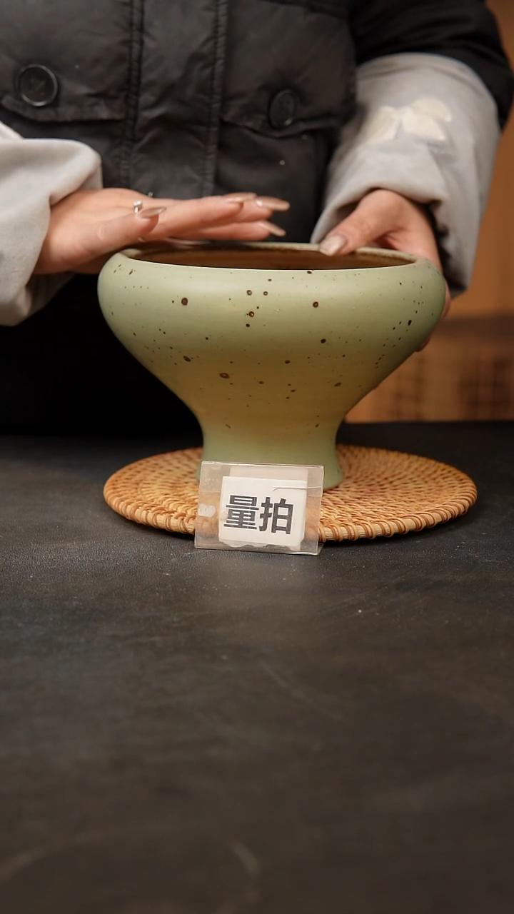 【闪购商品】瓷片泥泥手工花盆口15高12