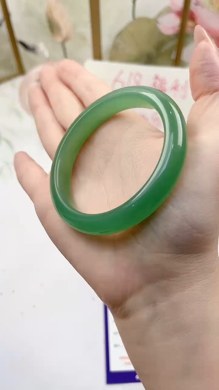 石英质玉手镯未镶嵌X172微色差56.9mm