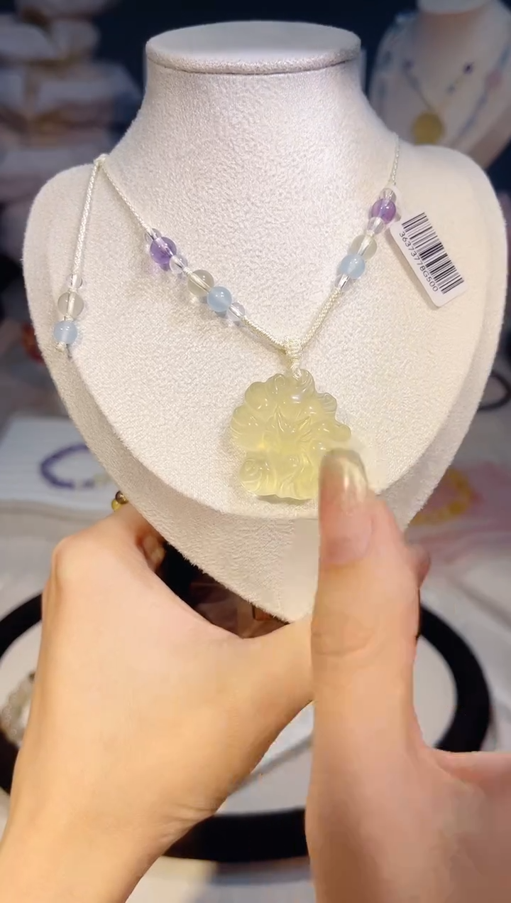 未镶嵌手串水晶狐牌项链