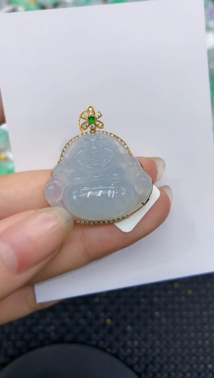 【闪购商品】翡翠颈饰18K金镶嵌8888888888