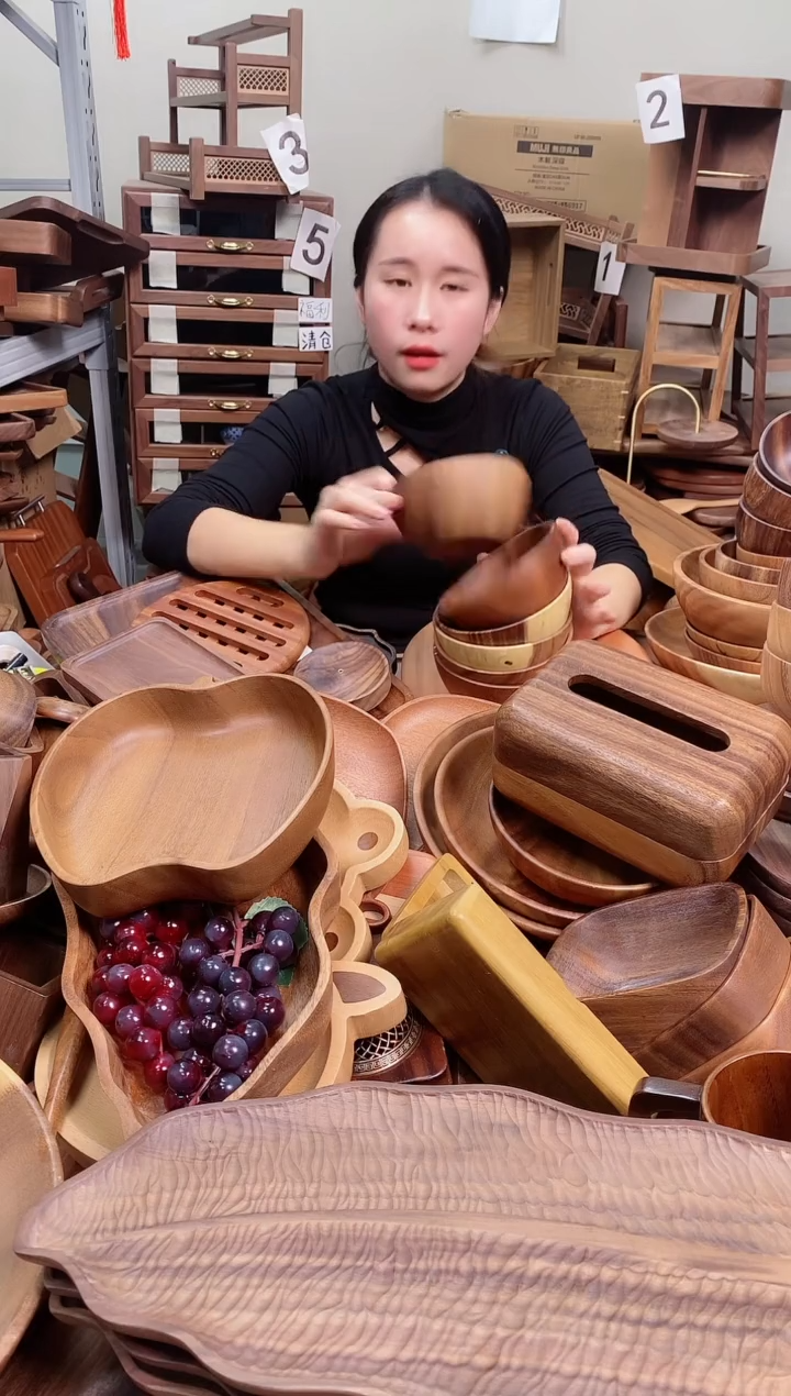 木  南美胡桃木碗13*6cm  A