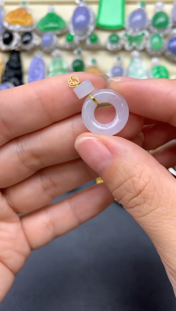 【闪购商品】翡翠颈饰18K金镶嵌63-中国好珍宝