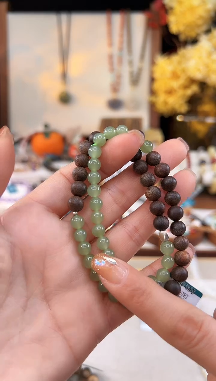 【闪购商品】和田玉手饰银S925镶嵌@@D921R014115