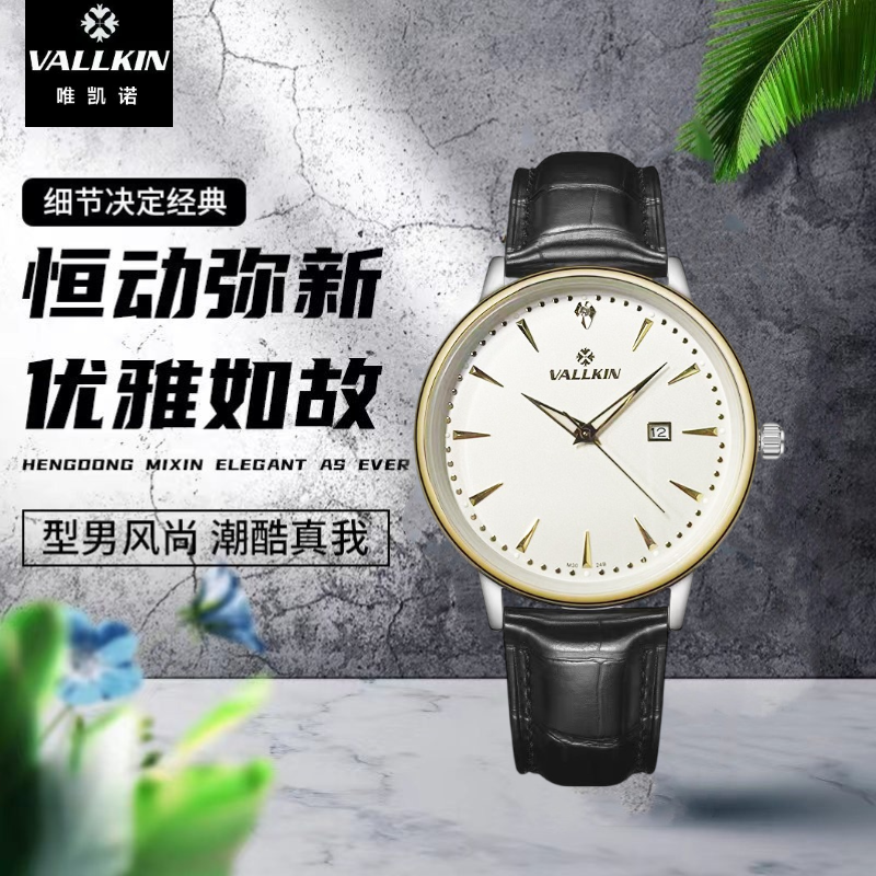 唯凯诺精锐系列男士时尚石英腕表