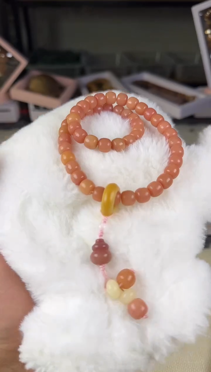 手串菩提根/象牙果10粉葫芦手持