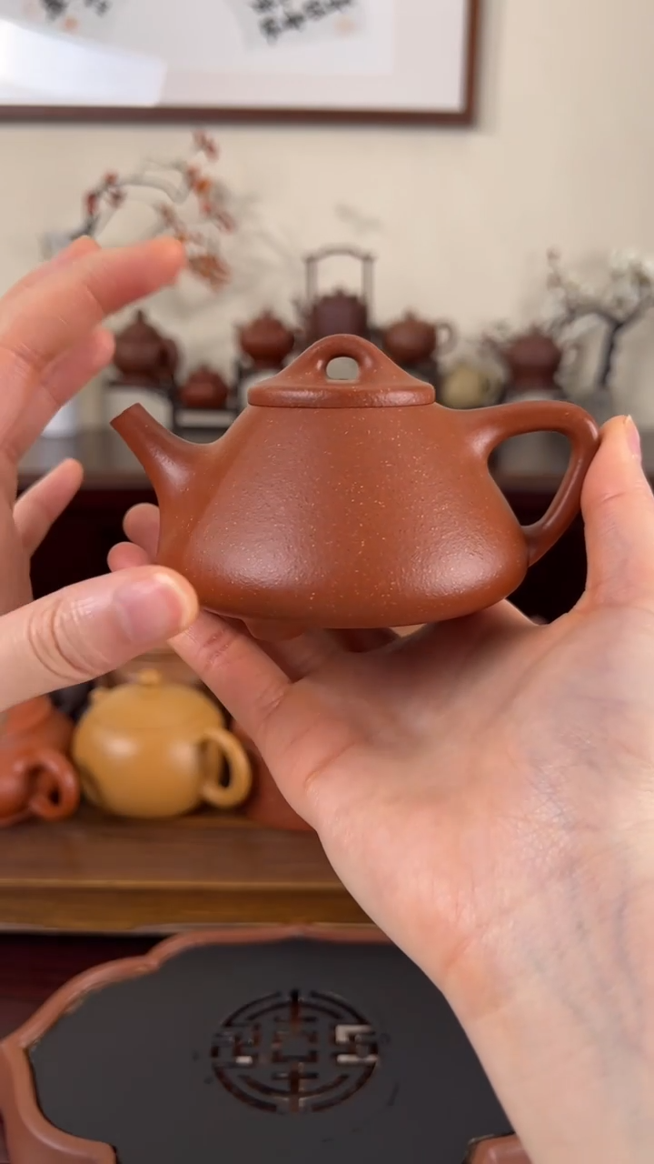 【闪购商品】紫砂茶壶红降坡子冶石瓢160CC