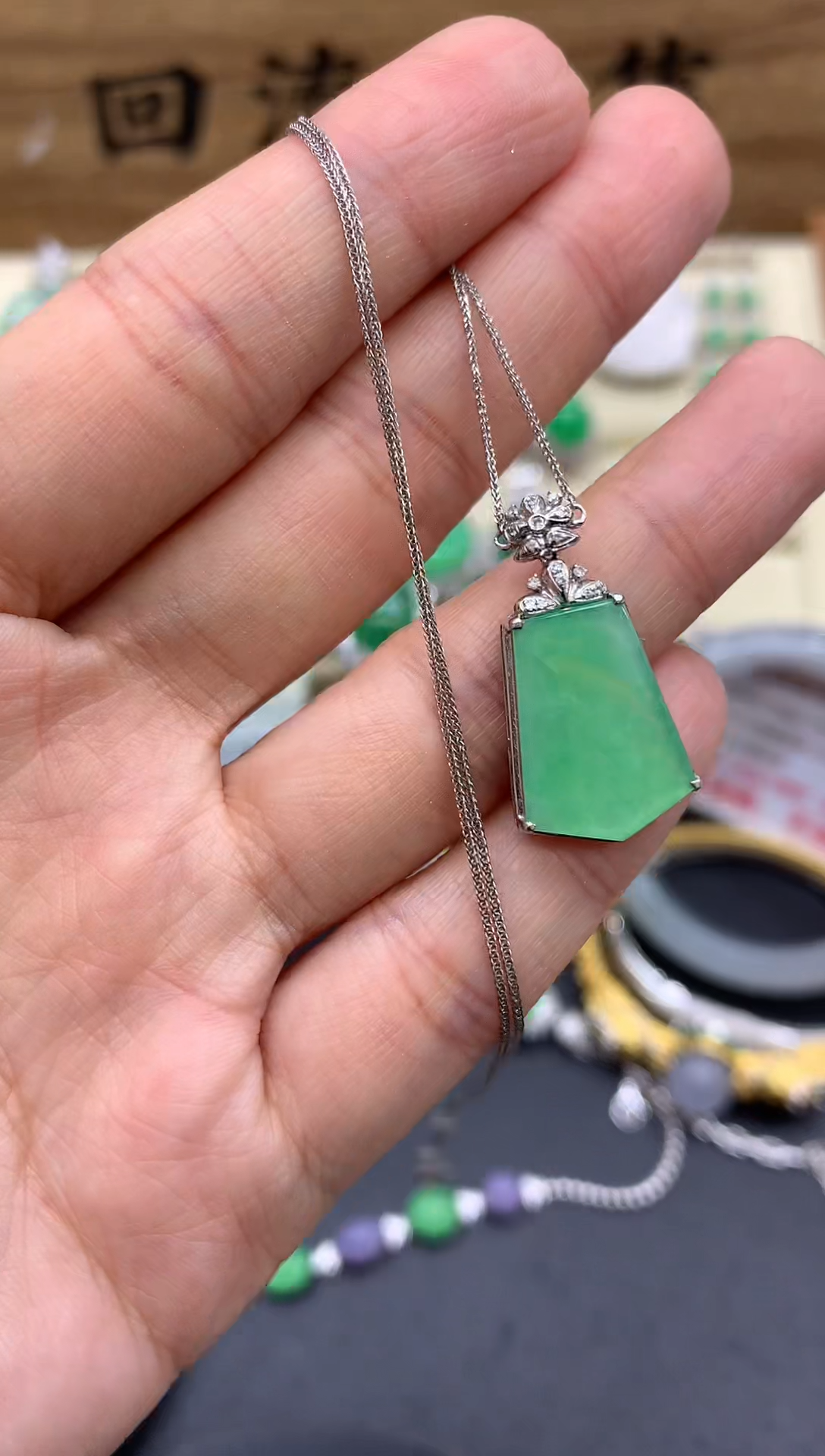 【闪购商品】翡翠颈饰18K金镶嵌384-中国好珍宝