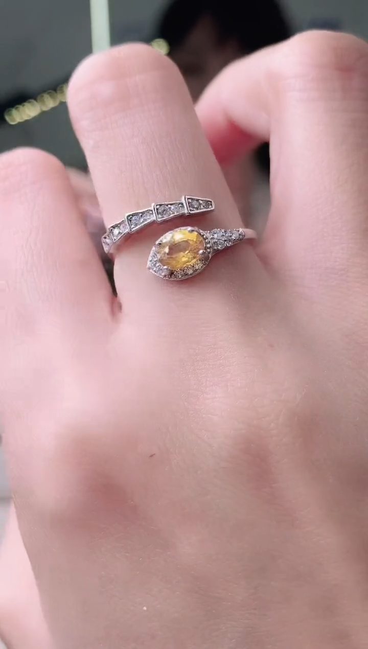 【闪购商品】彩色蓝宝石戒指银S925镶嵌89-2  