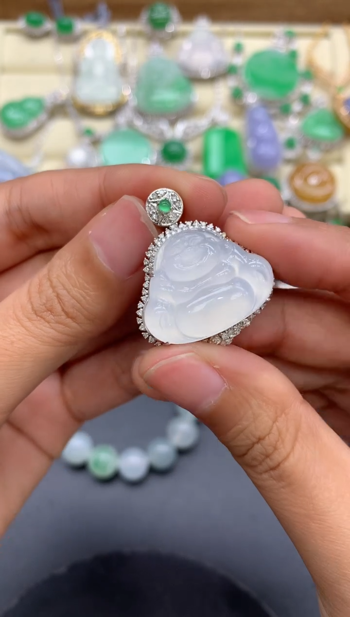 【闪购商品】翡翠颈饰18K金镶嵌588-中国好珍宝