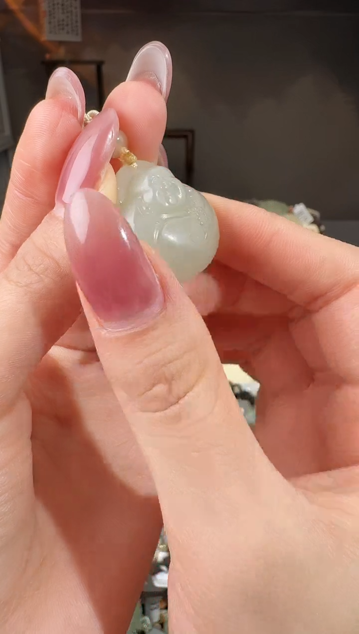 颈饰未镶嵌和田玉宝宝佛