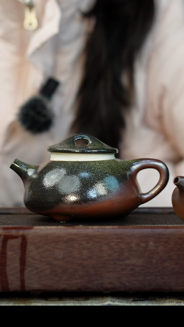 茶壶紫砂柴烧紫砂 石瓢260cc
