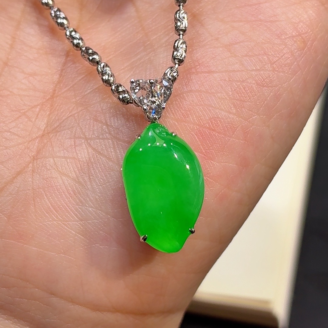  【霖家｜福瓜】天然A货翡翠18k金镶嵌【不含链】