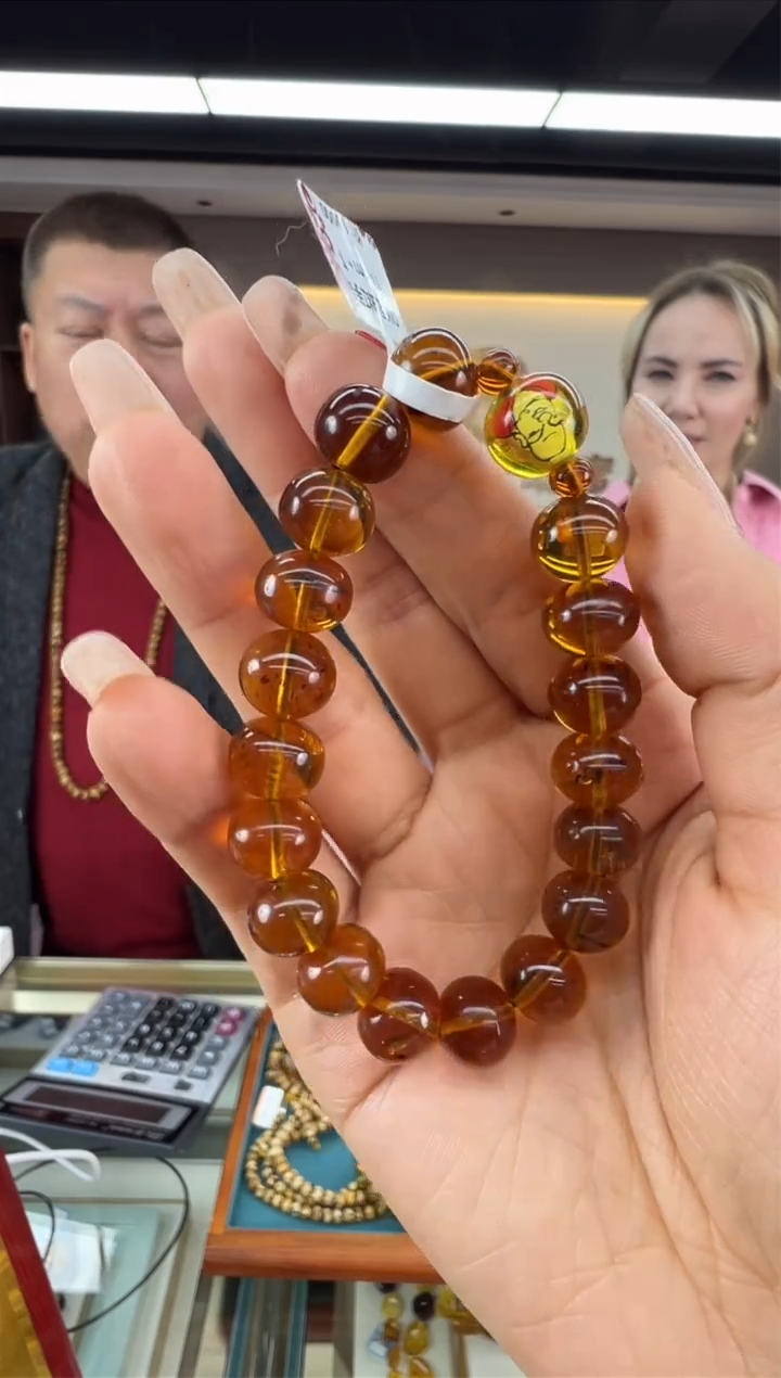 【闪购商品】琥珀手链未镶嵌77秒拼号