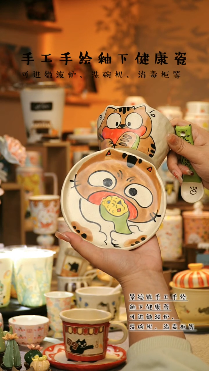 【闪购商品】杯景德镇高温釉下彩&A861(三件套)