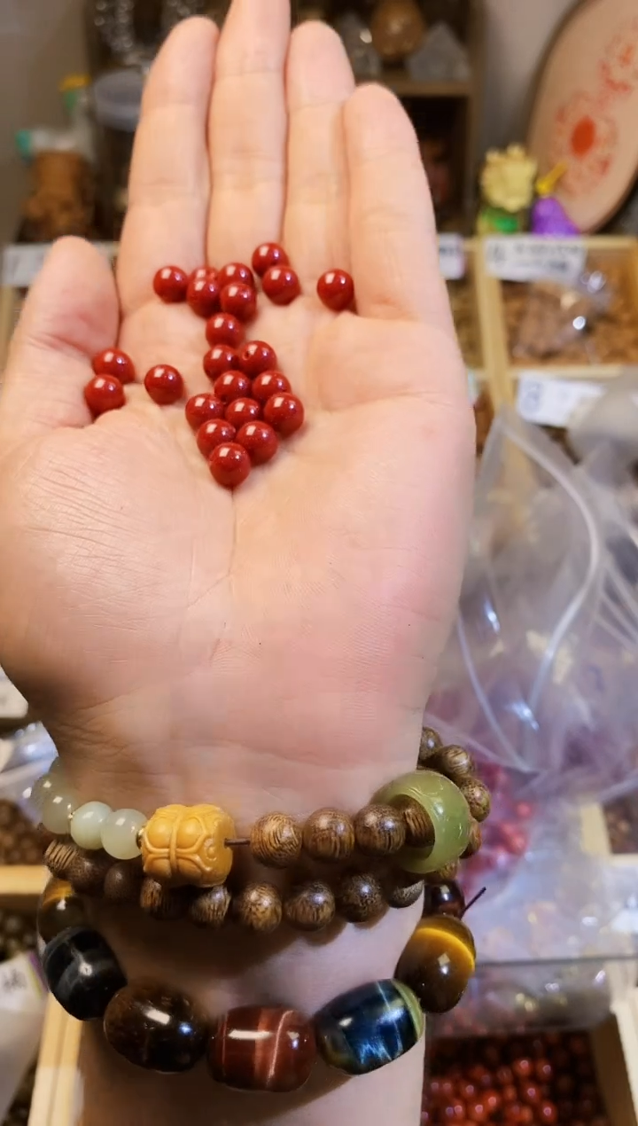 查罗石合金手串卡8紫金砂散珠22颗