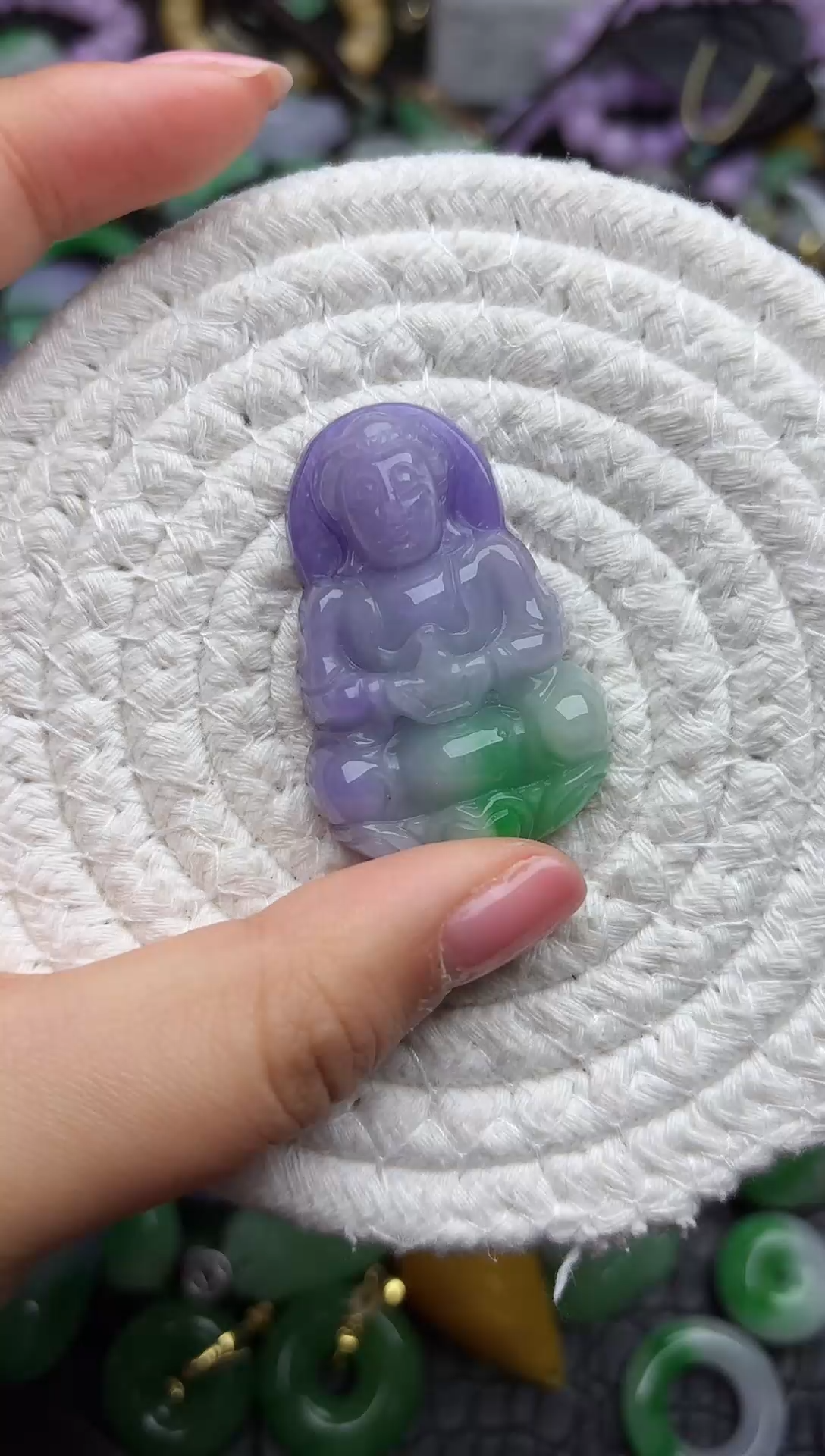 颈饰未镶嵌翡翠缅甸翡翠吊坠