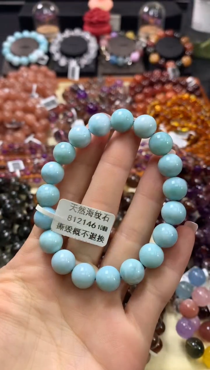 未镶嵌针钠钙石手链10*