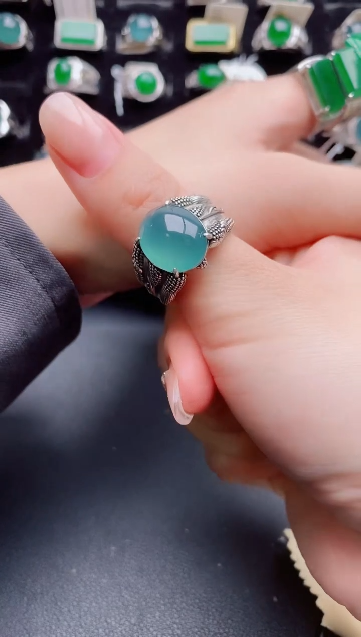 【闪购商品】翡翠戒指银S925镶嵌121212