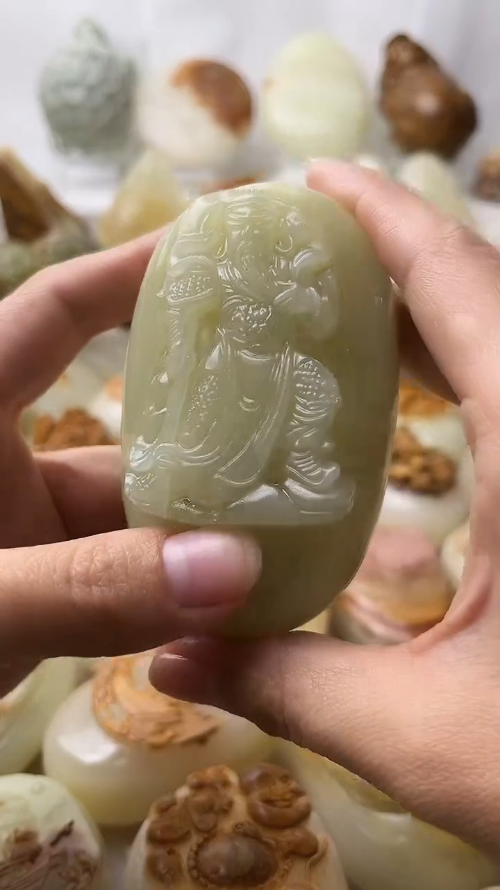 石材古青石棉纹正常不退换关公