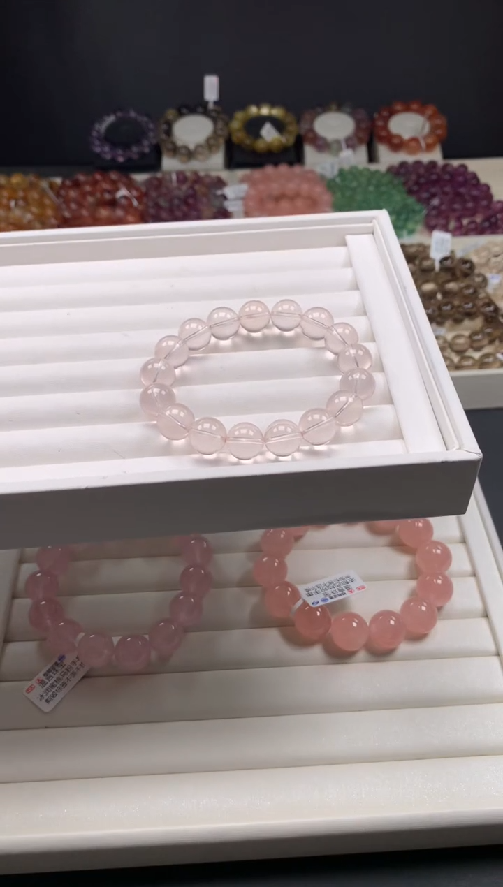 【闪购商品】水晶手链未镶嵌冰橘粉12,A28