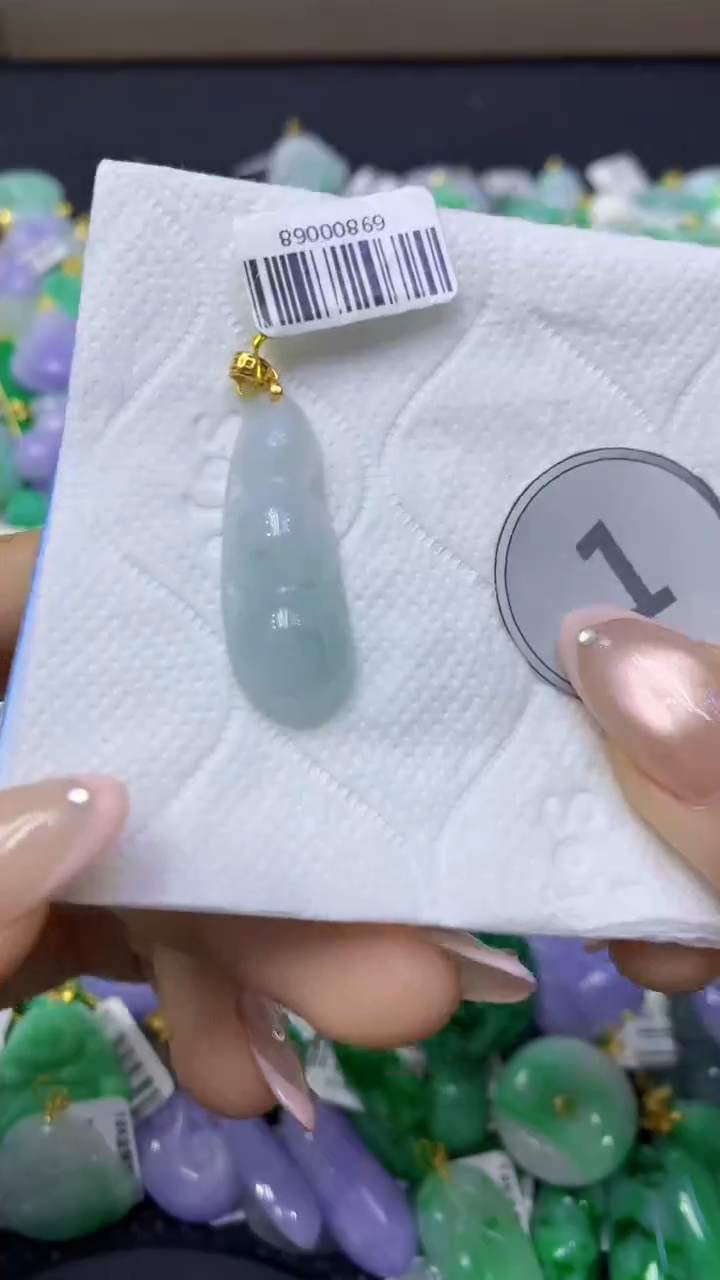 颈饰未镶嵌翡翠天然缅甸翡翠A货