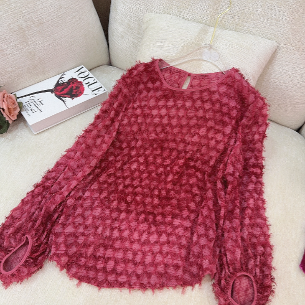 DC【莓红红色孤品合集2】长袖时洋气尚气质舒适休闲女士上衣