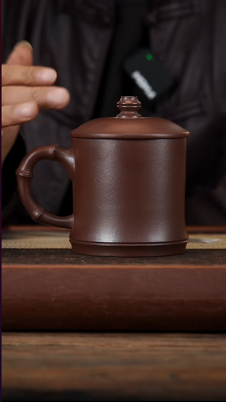 茶壶紫砂石红盖杯