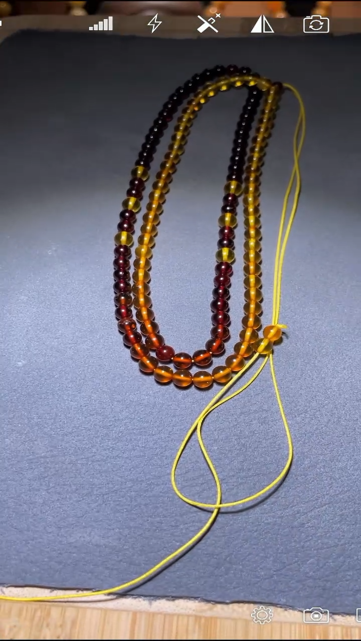 裸石琥珀未镶嵌WR 渐变圆珠珠链卡5