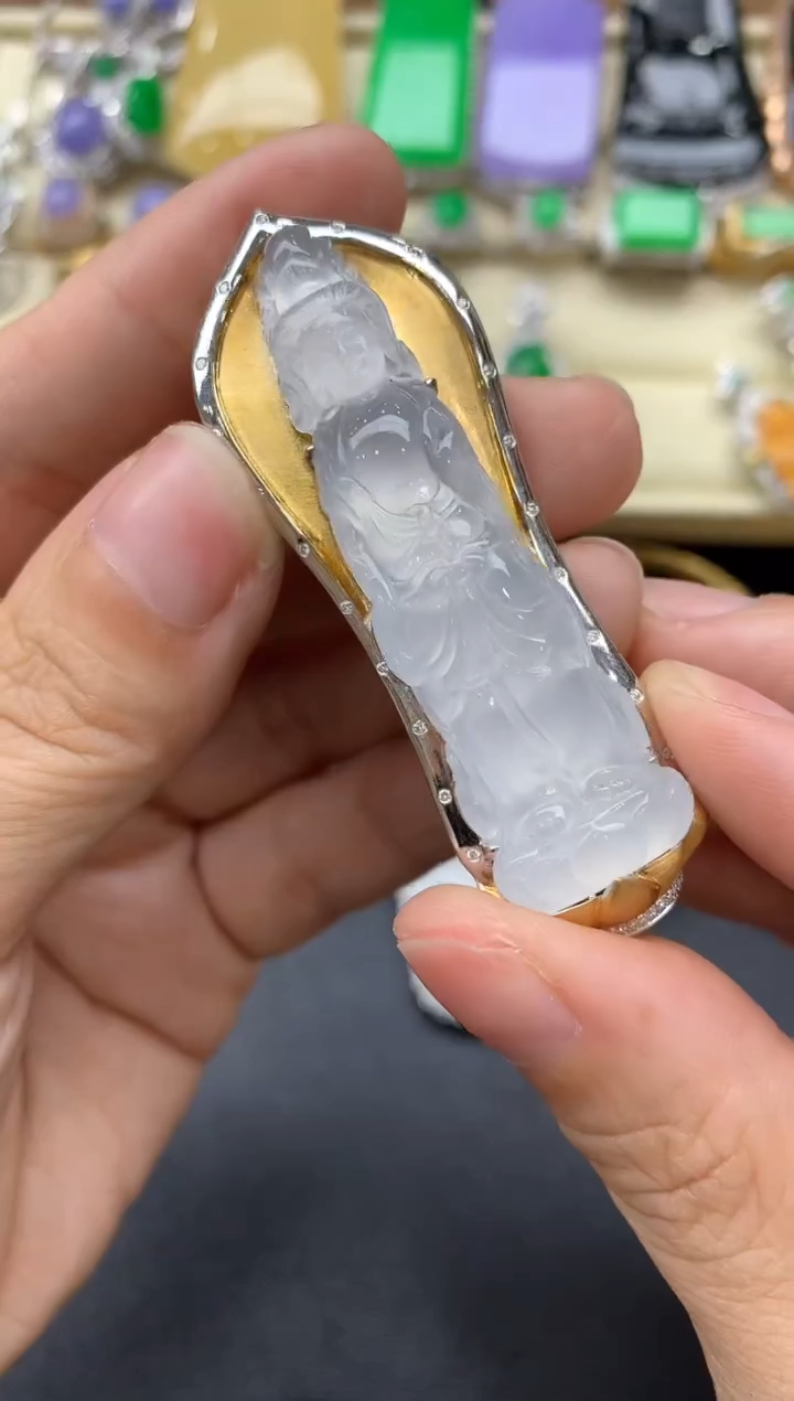 【闪购商品】翡翠颈饰18K金镶嵌669-中国好珍宝