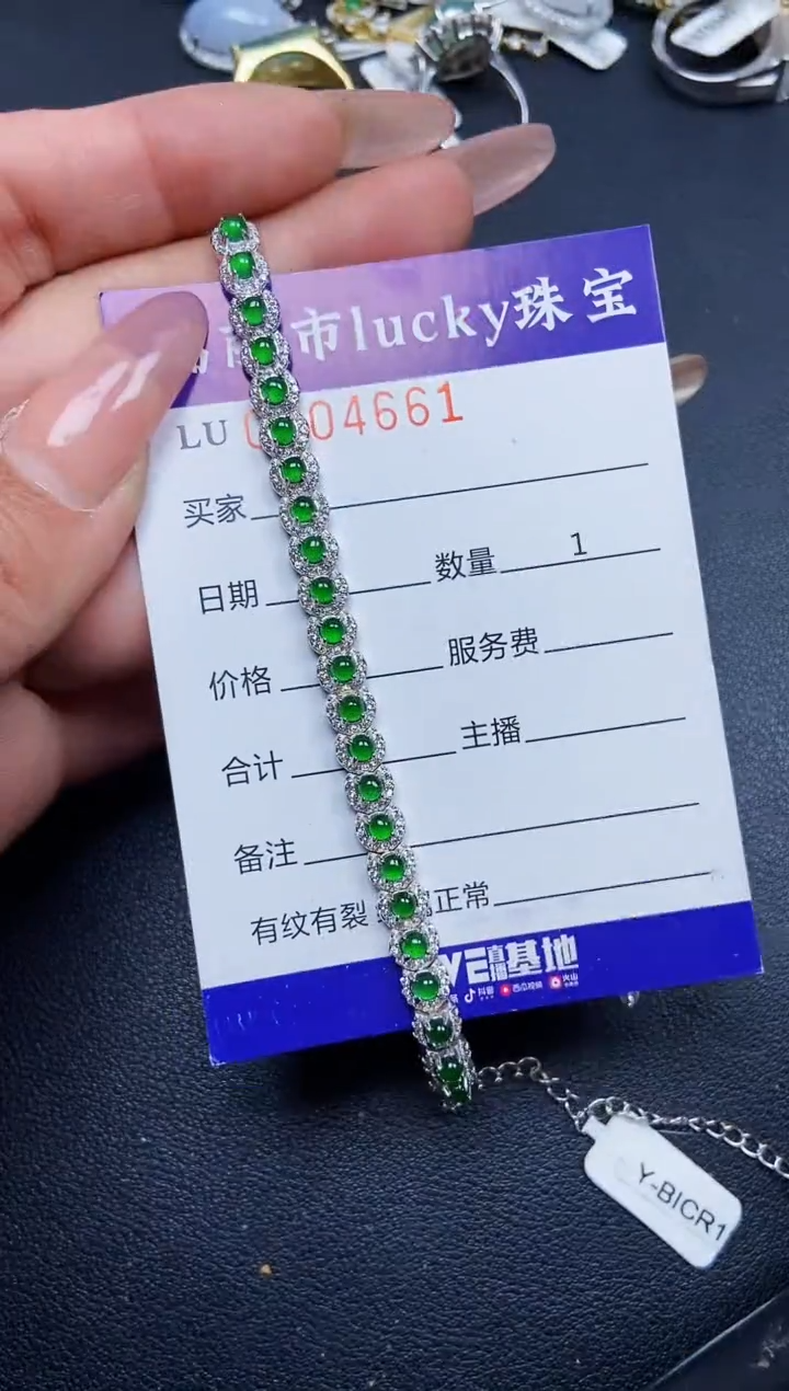 【闪购商品】翡翠颈饰银S925镶嵌4661