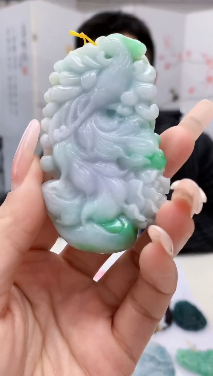 【闪购商品】定制翡翠未镶嵌5153lr-毛货挂件194