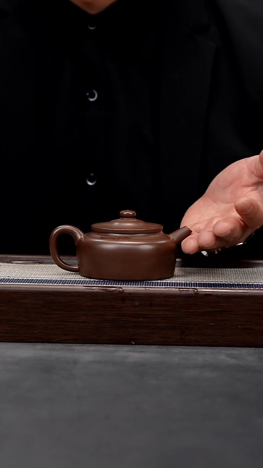 【闪购商品】紫砂茶壶革紫泥扁玉170cc