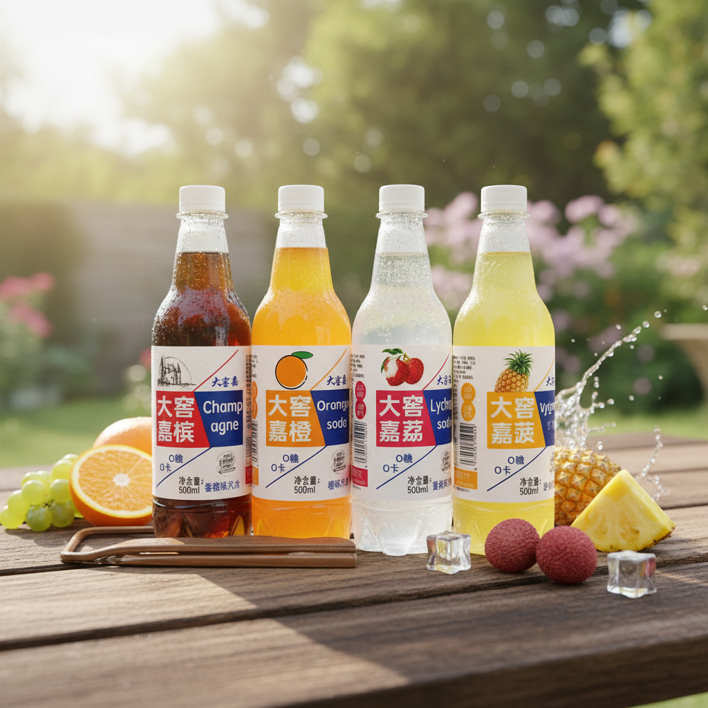 【日期新鲜】大窖嘉橙荔枝香槟多口味气泡大瓶装500ML饮料整箱发9瓶