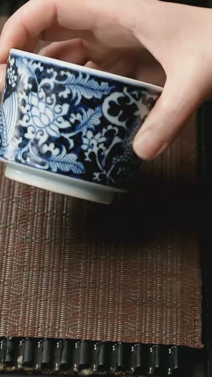 【闪购商品】紫砂茶壶五堂 麒麟追凤直筒杯（枢府）