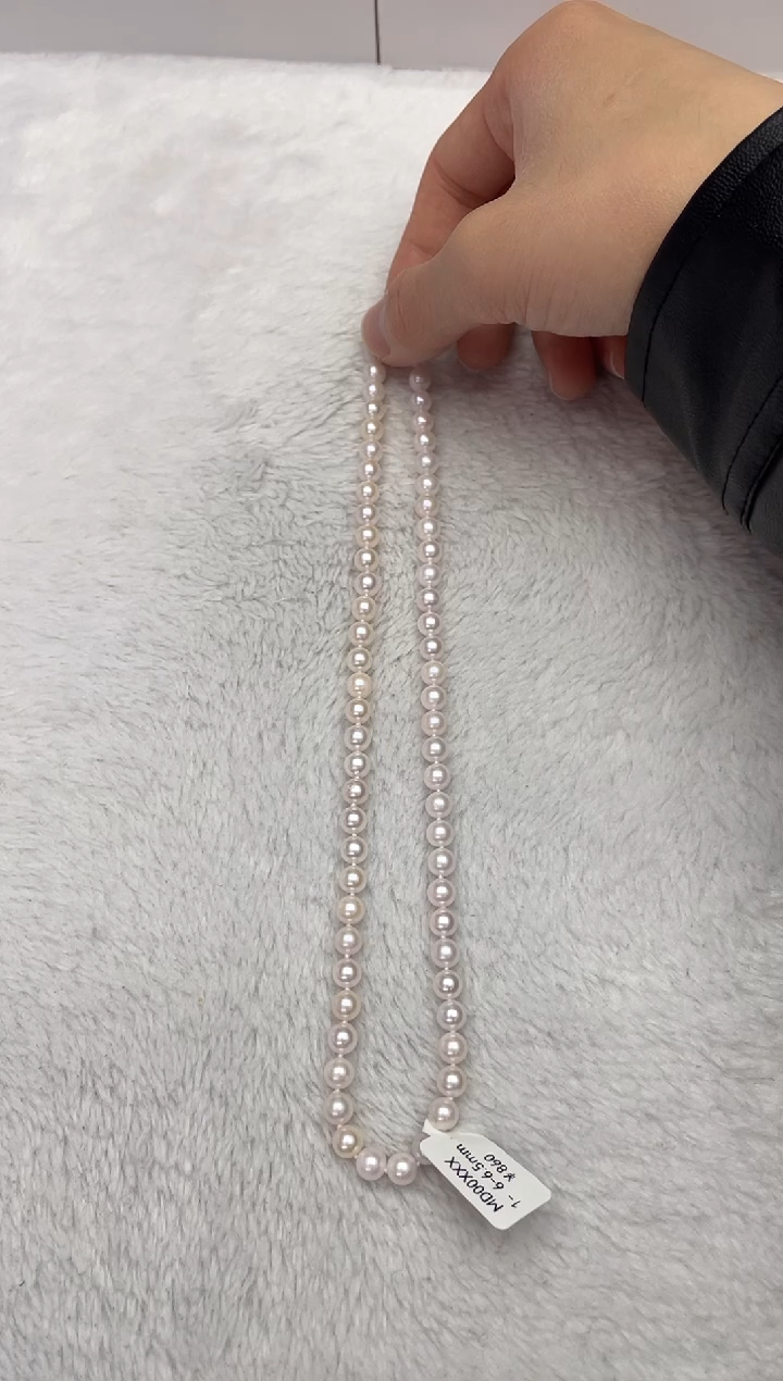 【闪购商品】海水珍珠项链银S925镶嵌AK6-6.5mm（多样性发一）