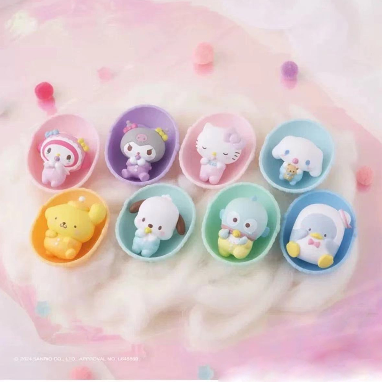 【开播福福】三丽鸥摇篮不倒翁系列萌趣豆/婴儿摇篮摆件