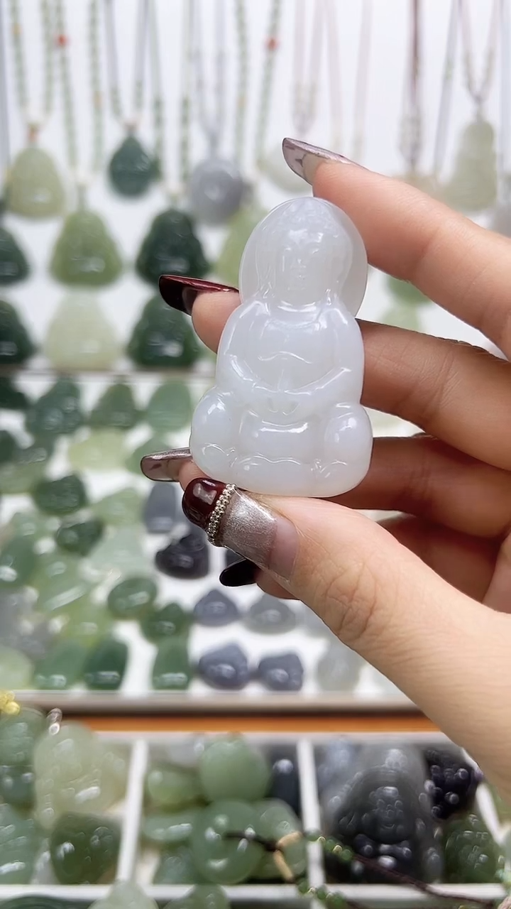 【闪购商品】和田玉颈饰未镶嵌观音吊坠53