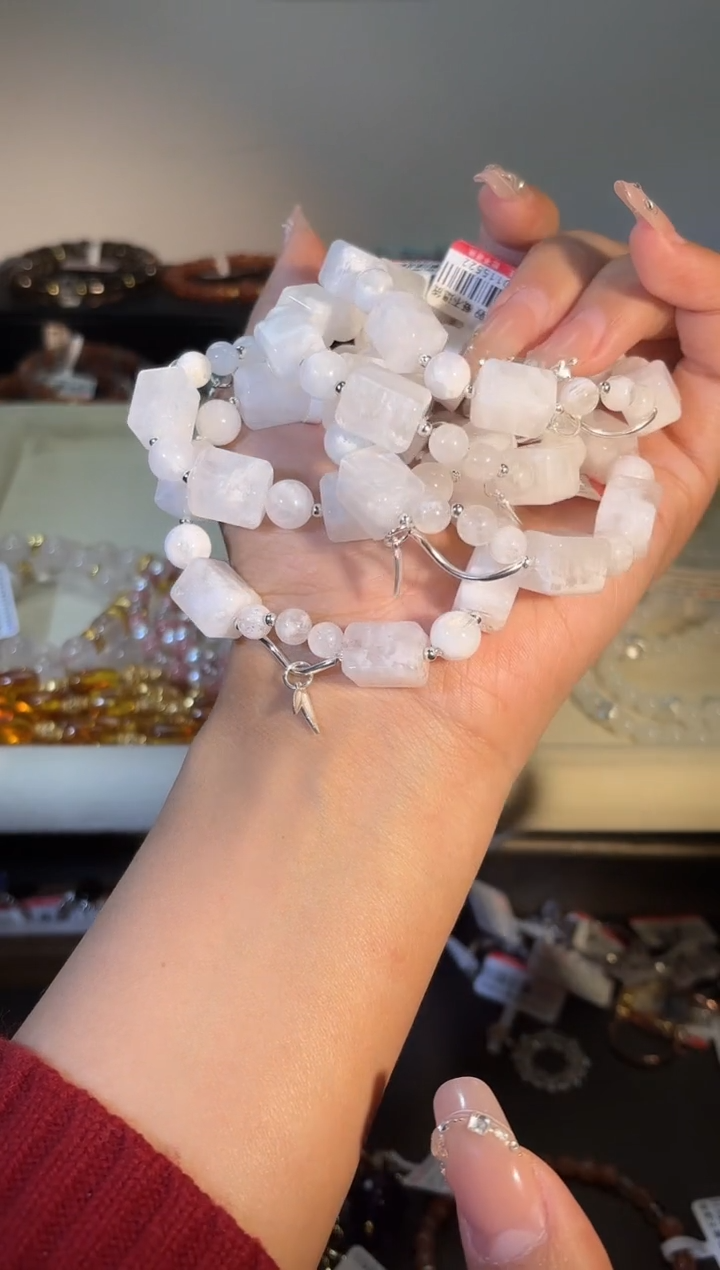 银S925镶嵌手串水晶k708多样性发货一件