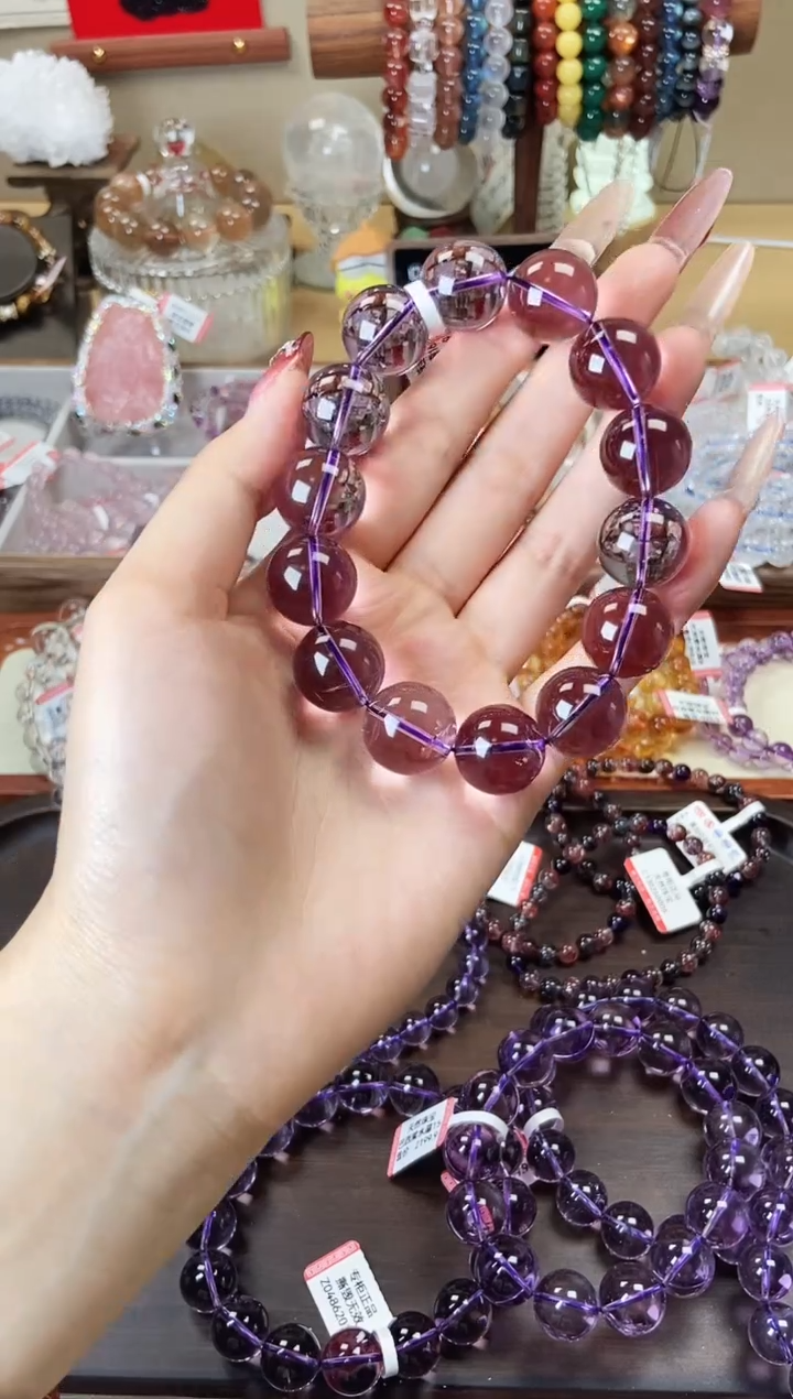 【闪购商品】水晶手串未镶嵌巴西紫水晶16mm