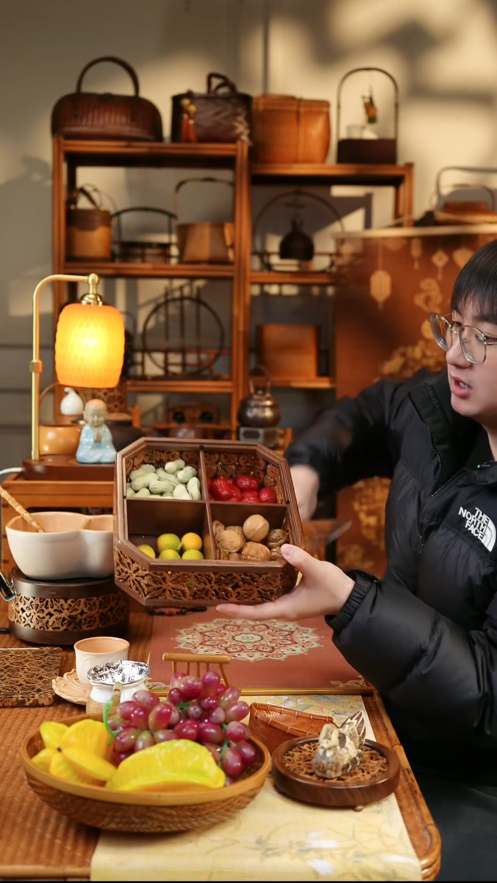 六角核桃干果盒首饰盒