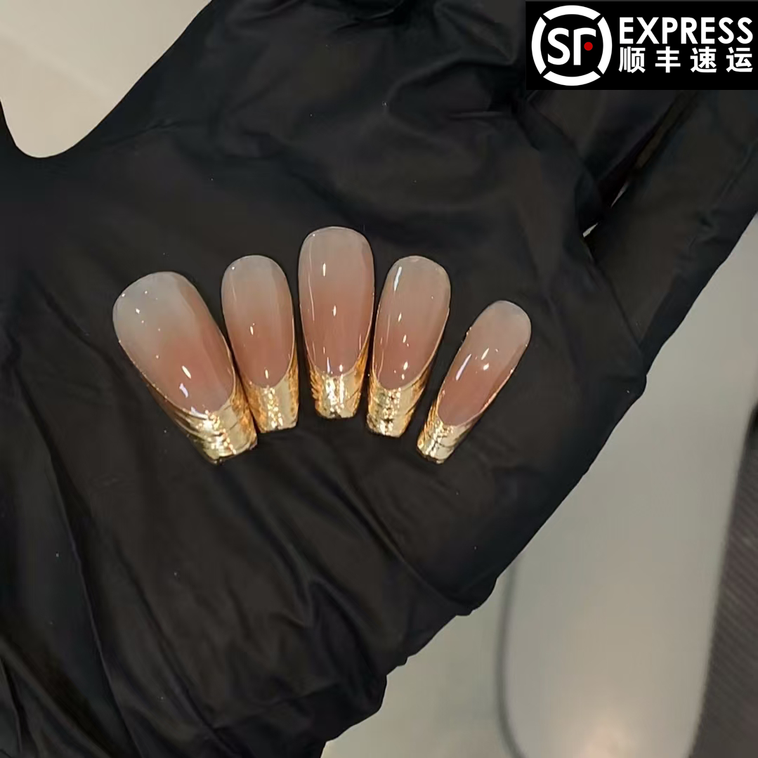 【杨树林】纯手工制作气质百搭双色渐变可拆卸穿戴甲