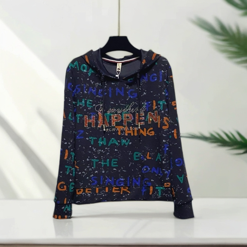 【典雅灰韵笑脸】欧韩时尚卫衣秋款时尚风卫衣连帽秋季长袖