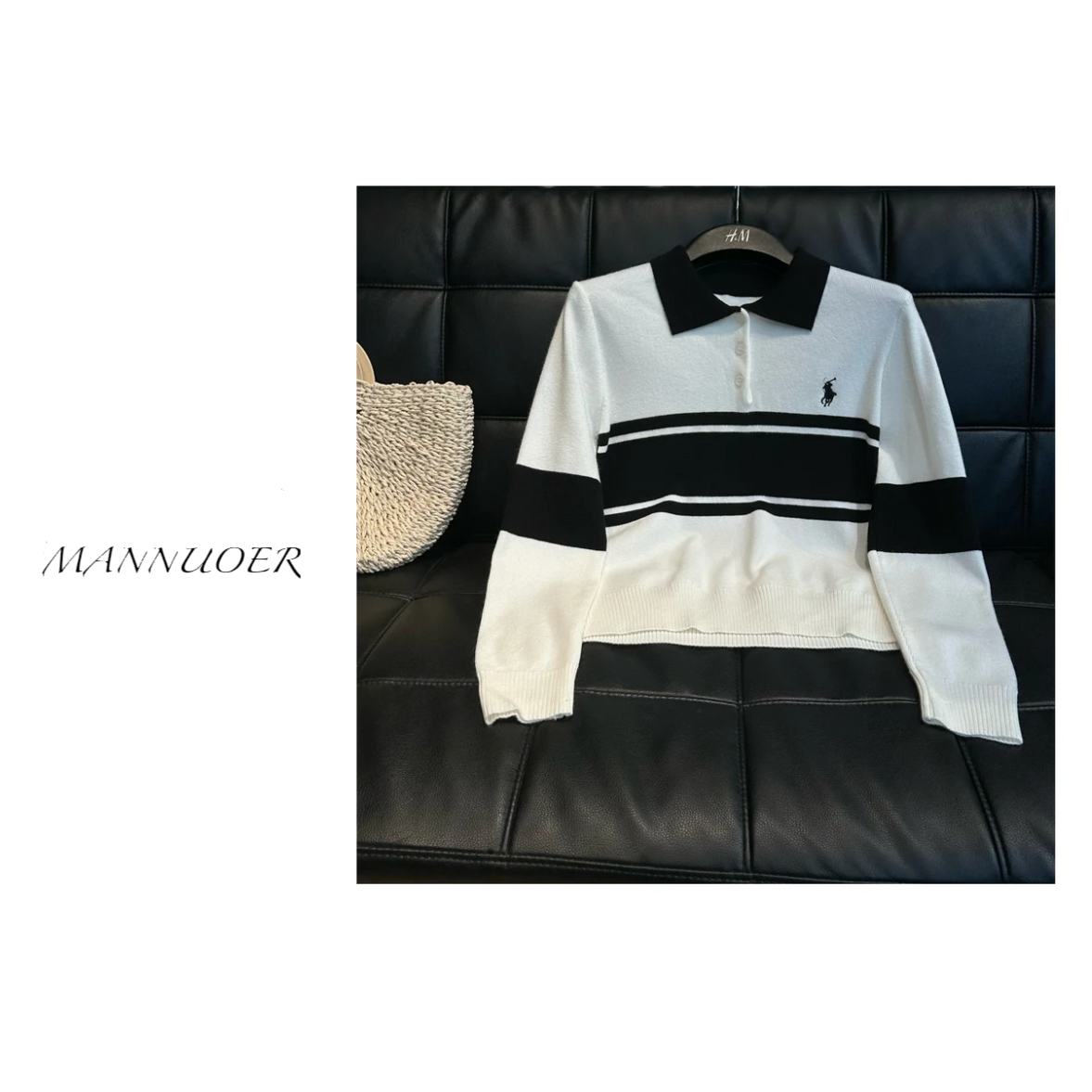 新款简约百搭潮流针织上衣22157