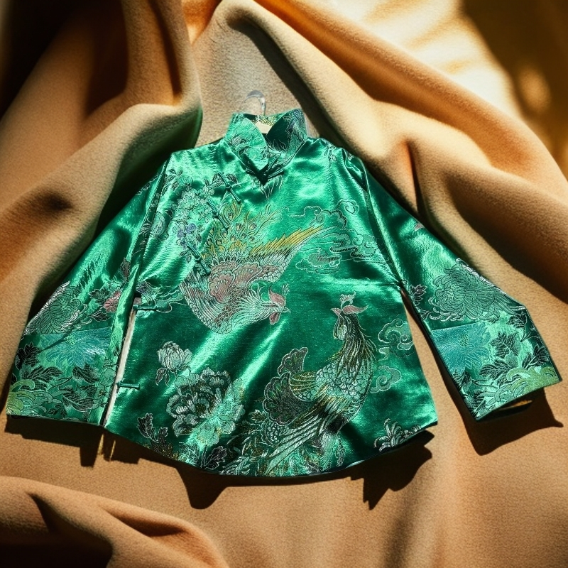 26老织锦凤仙领姐姐服大版中式国风爆款