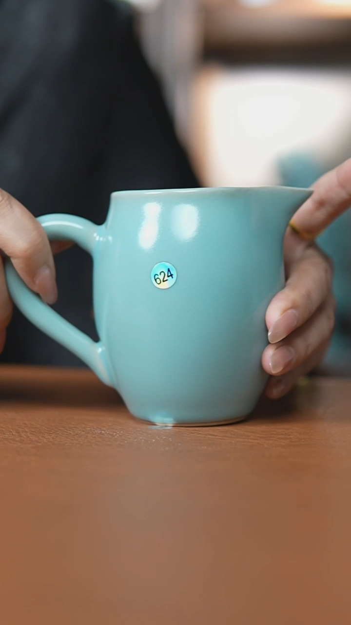 杯仿古天青美人公道杯微瑕624