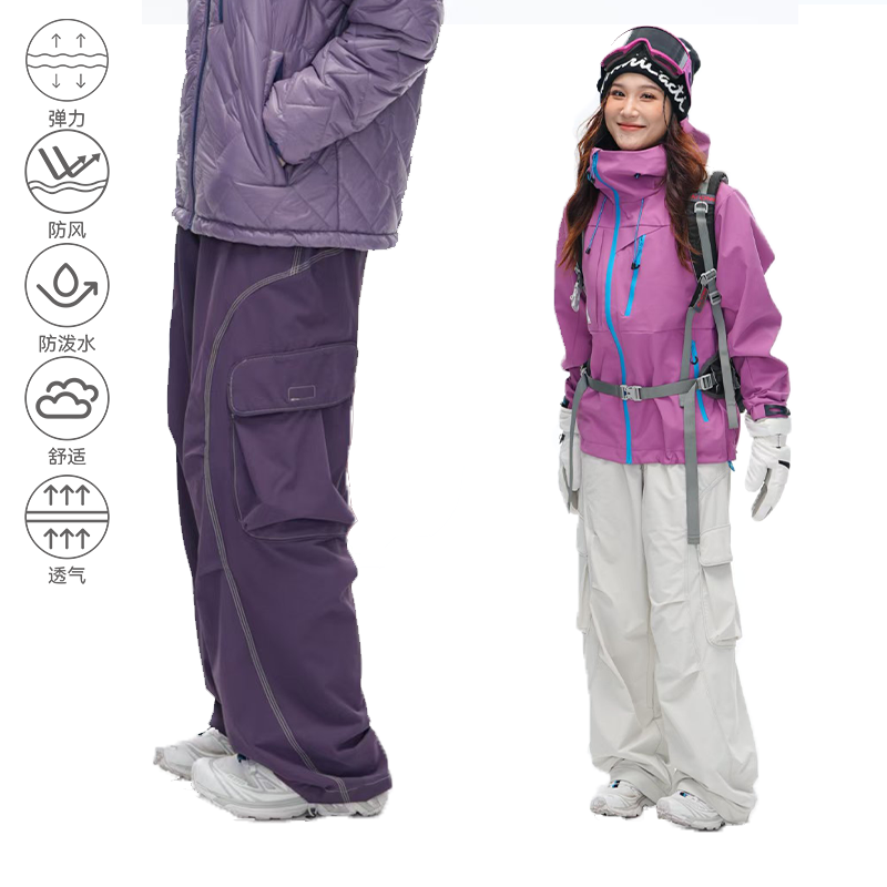 小小来野·户外防泼水加绒休闲宽松显瘦情侣款长裤XXCK125001