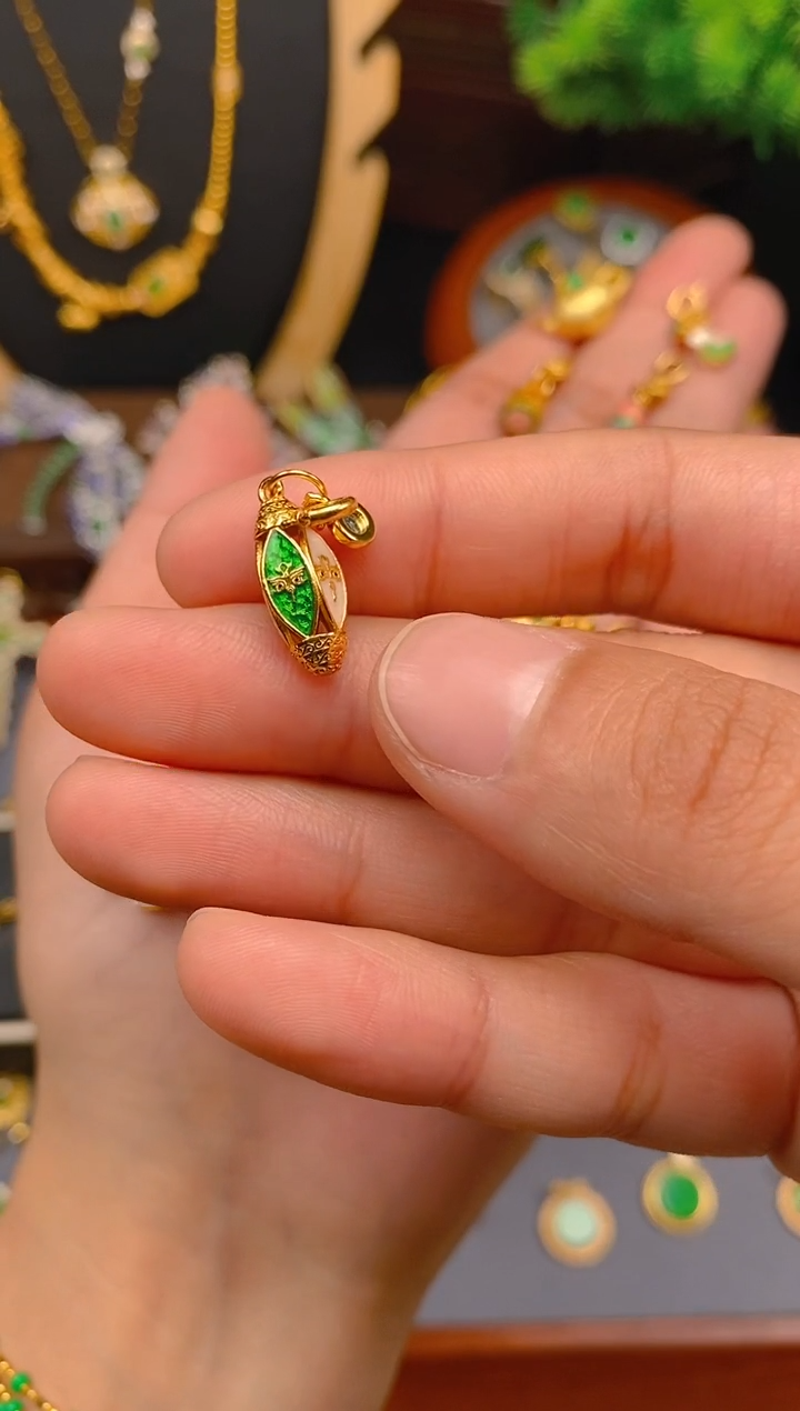 【闪购商品】翡翠吊坠(不含链)银S925镶嵌五路财神